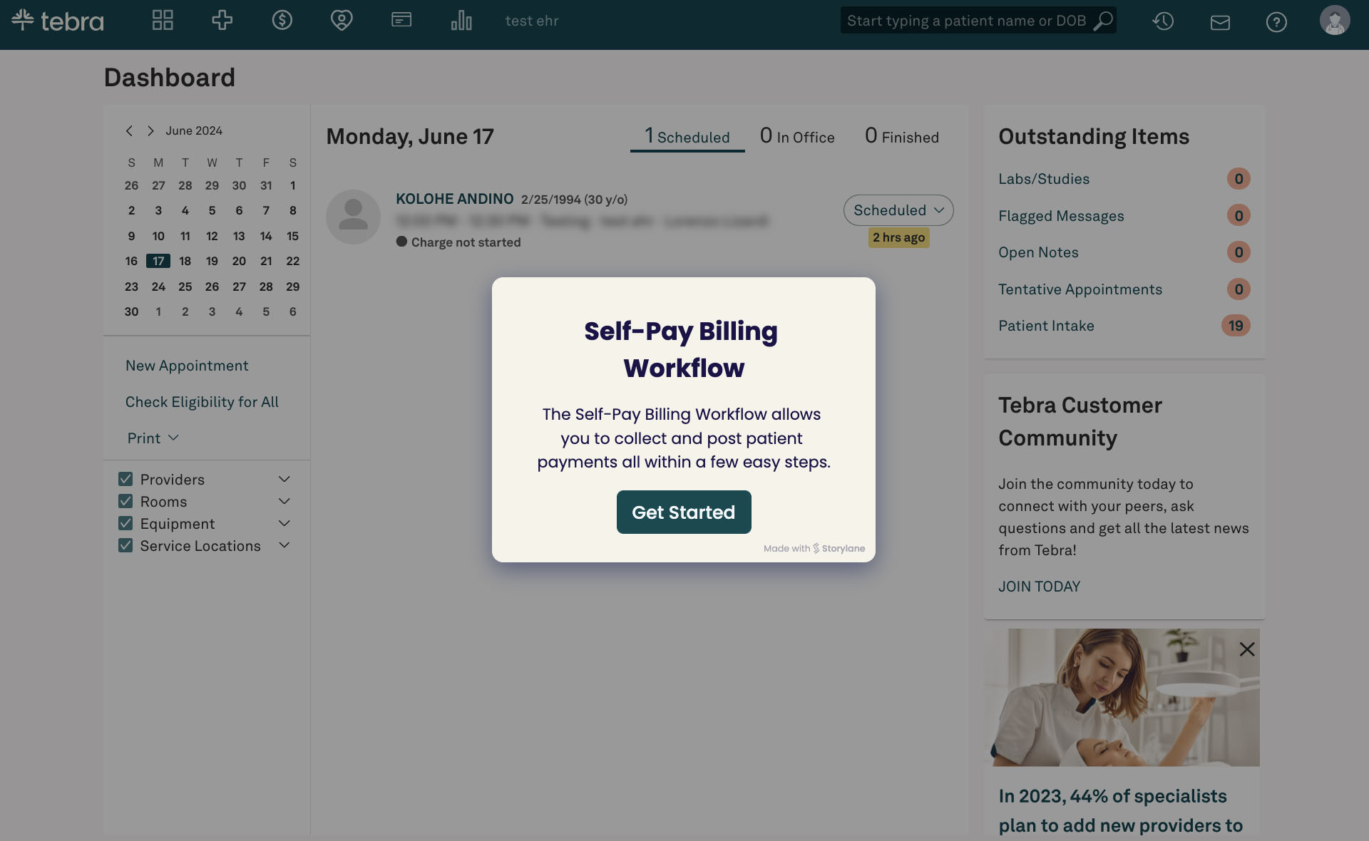 Self-Pay Billing Workflow