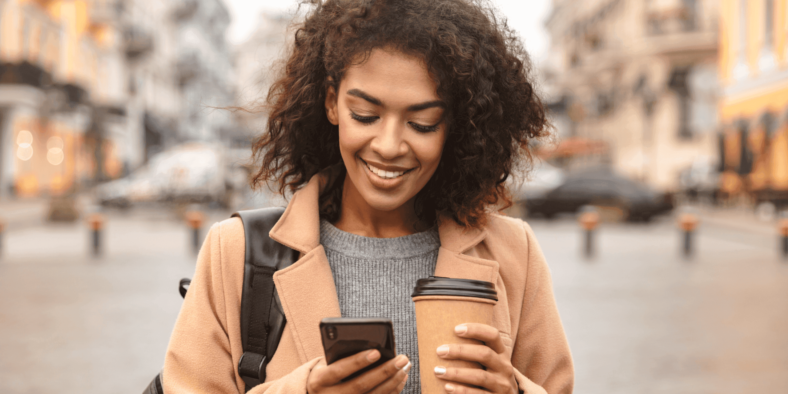 Woman on phone engaging in social media self diagnosis