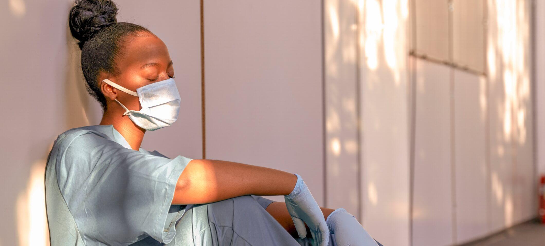 healthcare worker suffering burnout