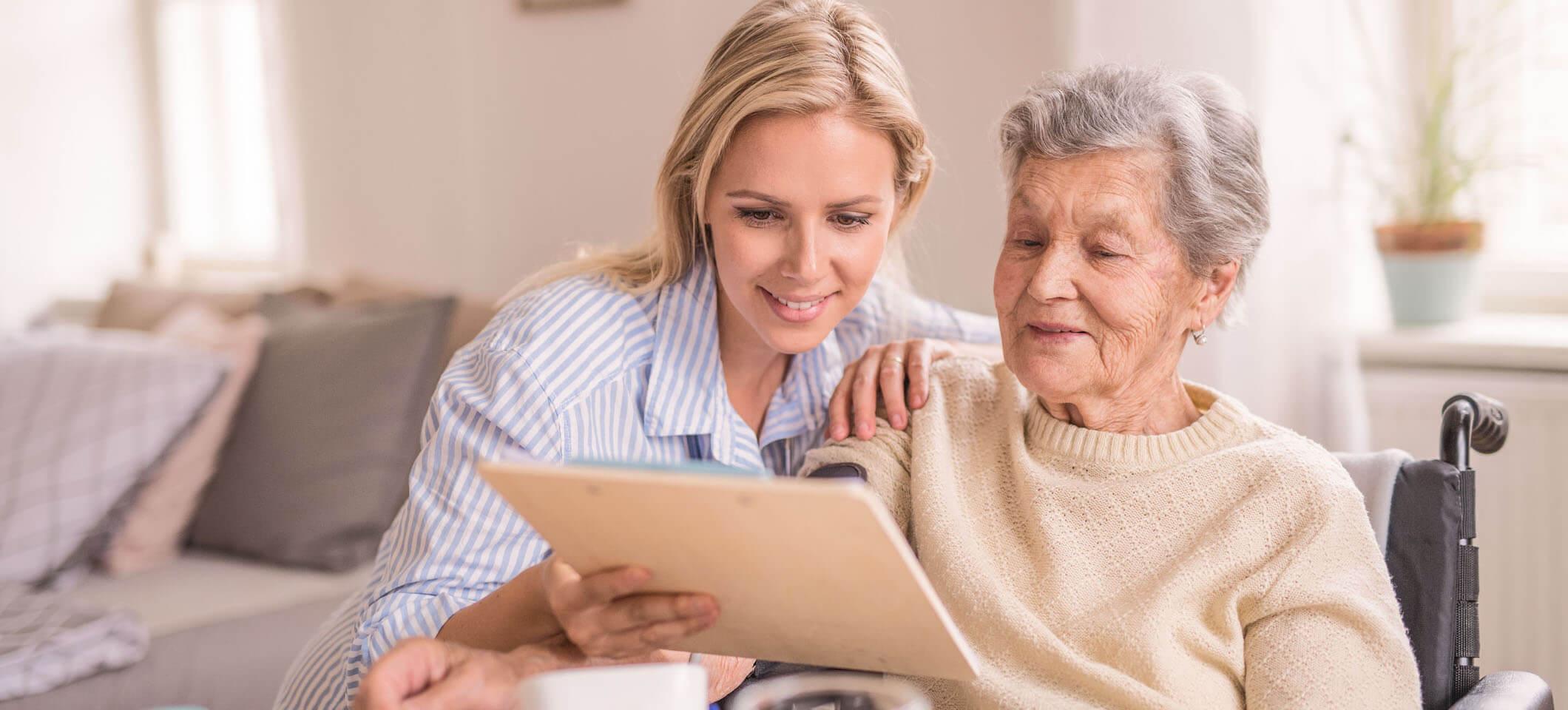two people doing a patient experience survey