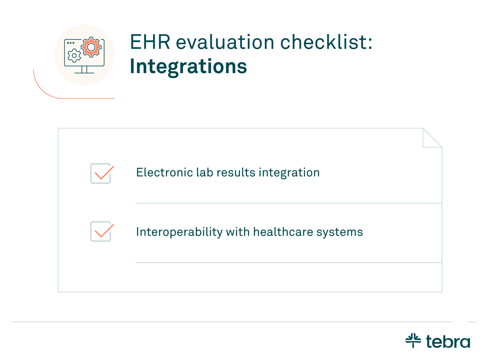 EHR integrations evaluation checklist
