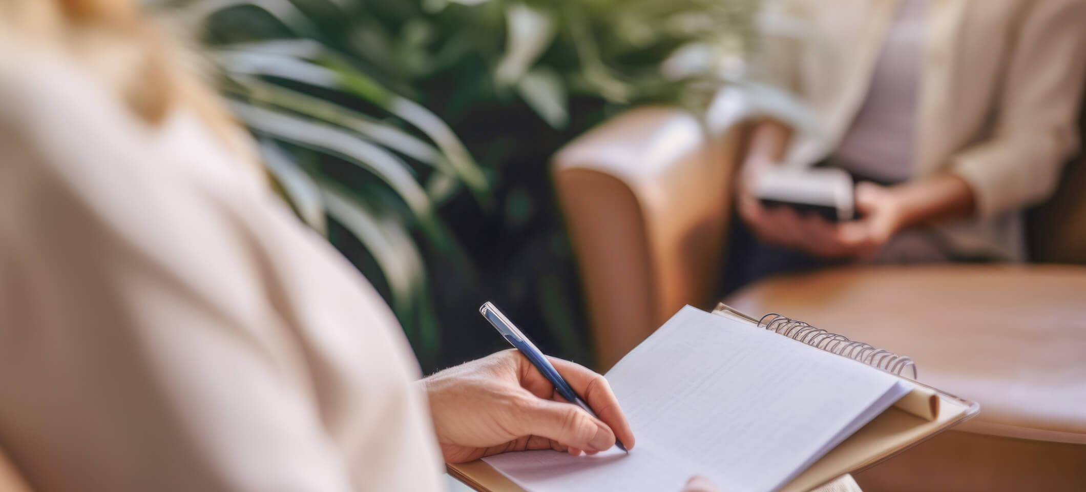 Counselor leads session in office after deciding between in-person vs virtual practice