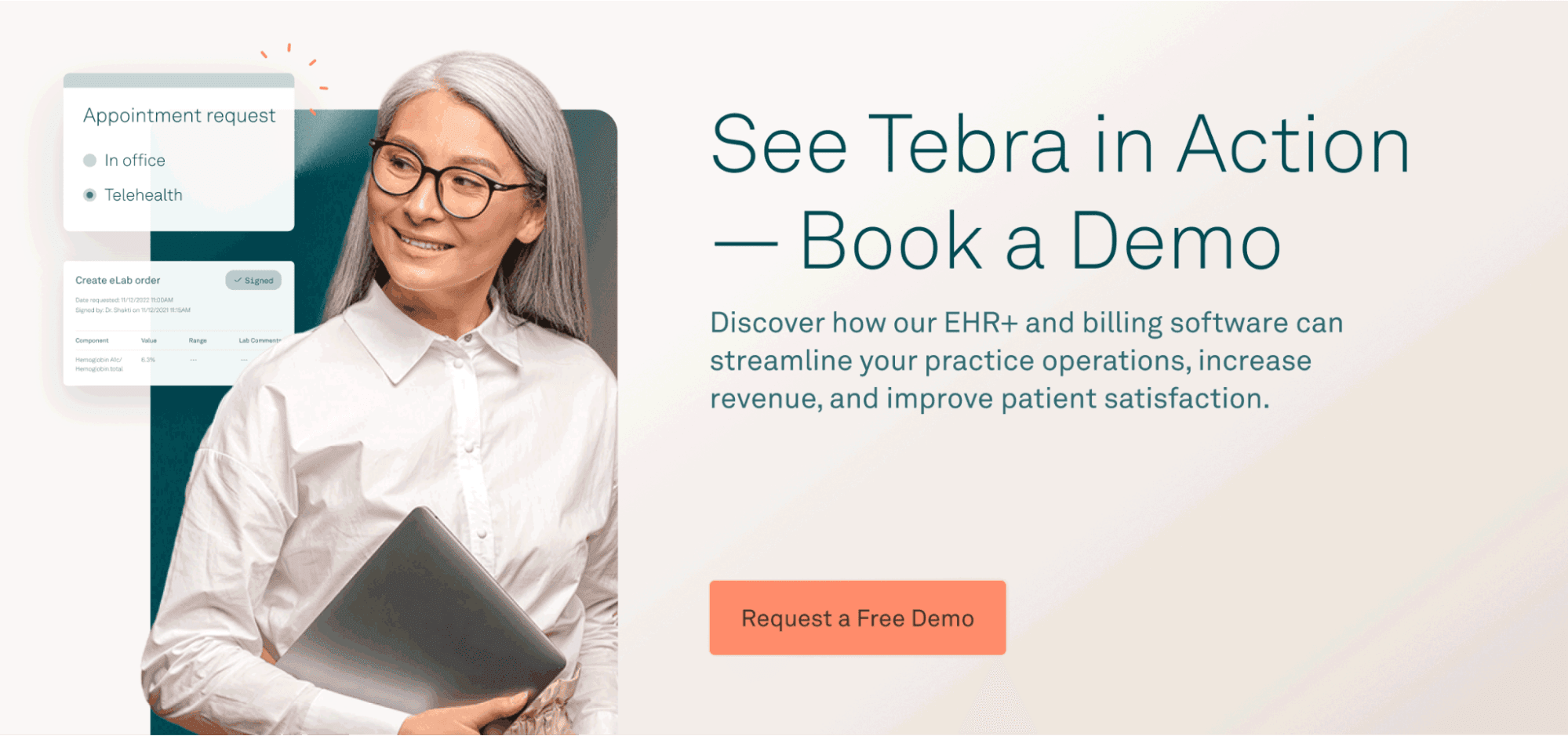 The Intake book a Tebra demo