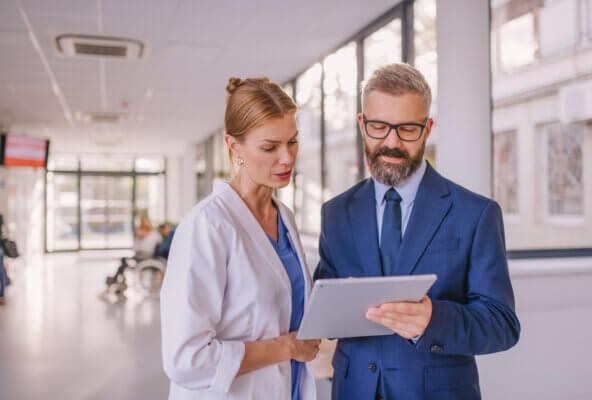 Provider and medical biller reviewing November 2025 RCM news.