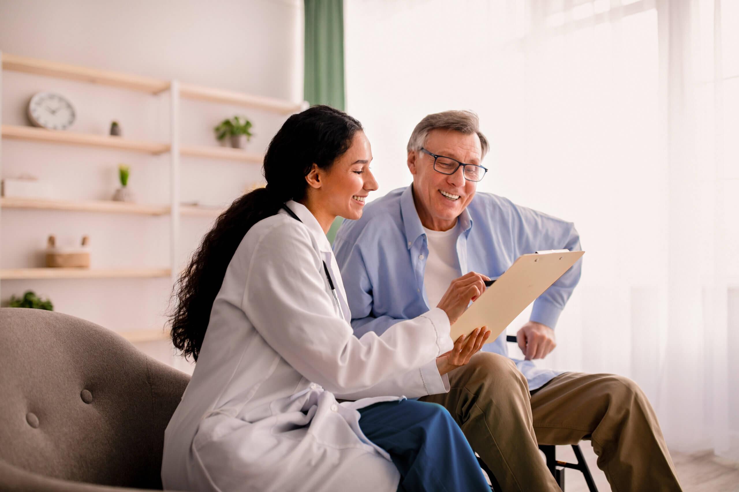 Physician explains the Value in Health Care Act of 2023 to a patient