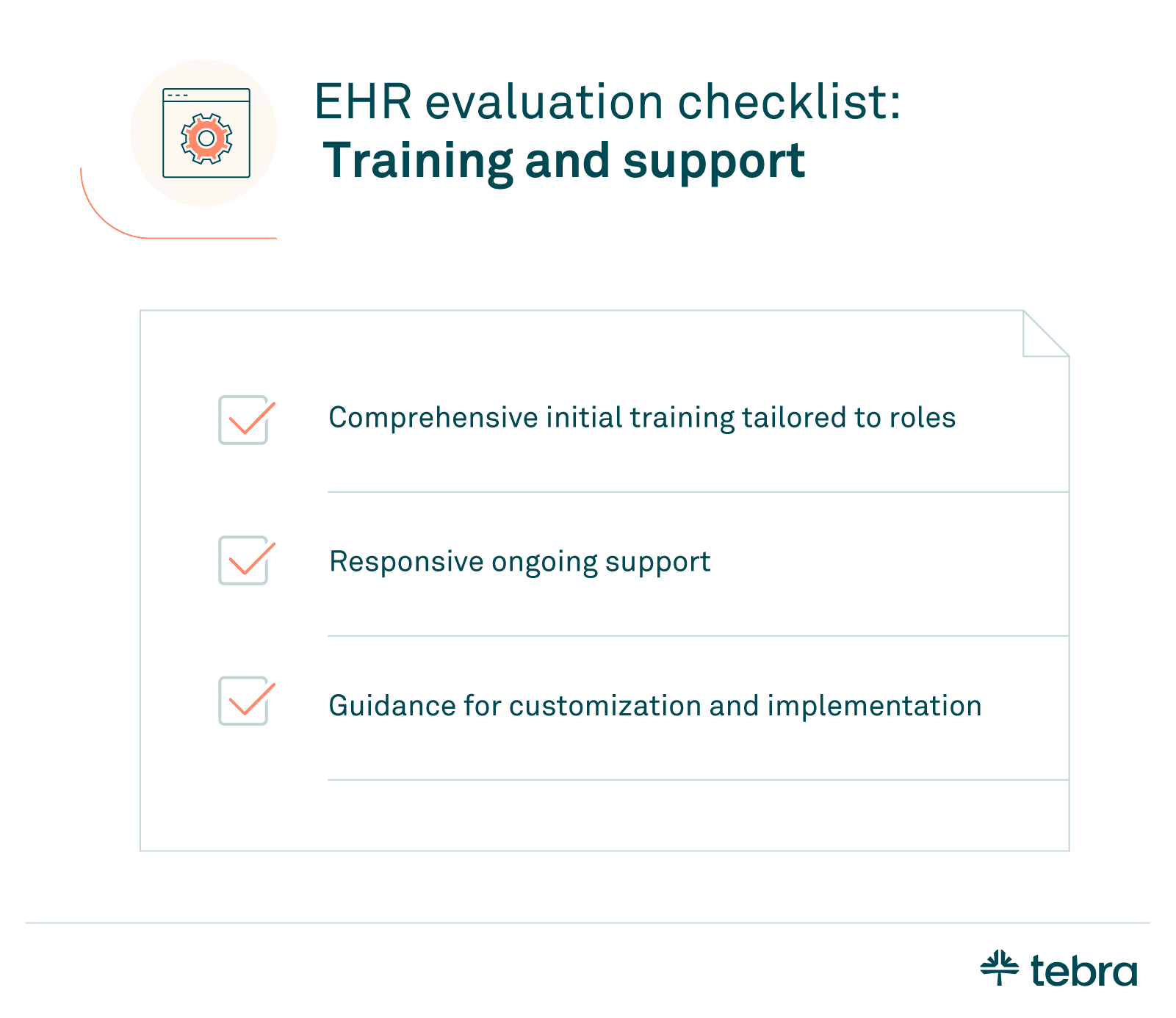 EHR training and support evaluation checklist