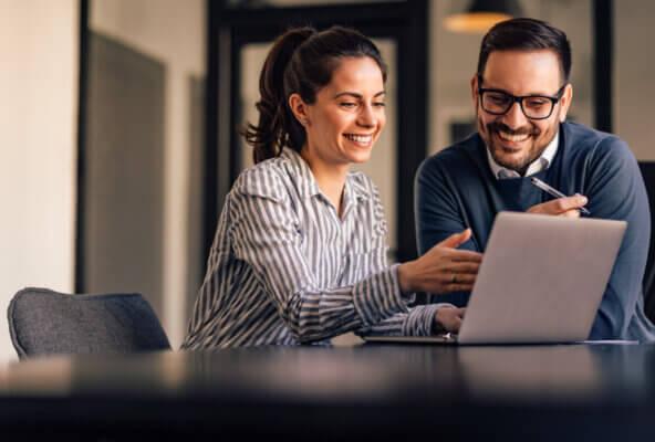 Medical billing company owner shows medical practice owner how to speed up medical insurance payments