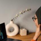 a therapist and patient on a telehealth therapy video call