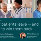 Tebra webinar recap graphic depicting patient loyalty trends