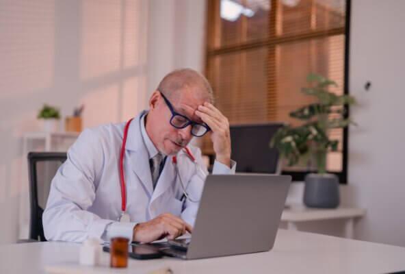 Physician facing burnout from documentation