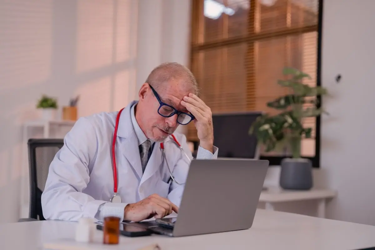 Physician facing burnout from documentation