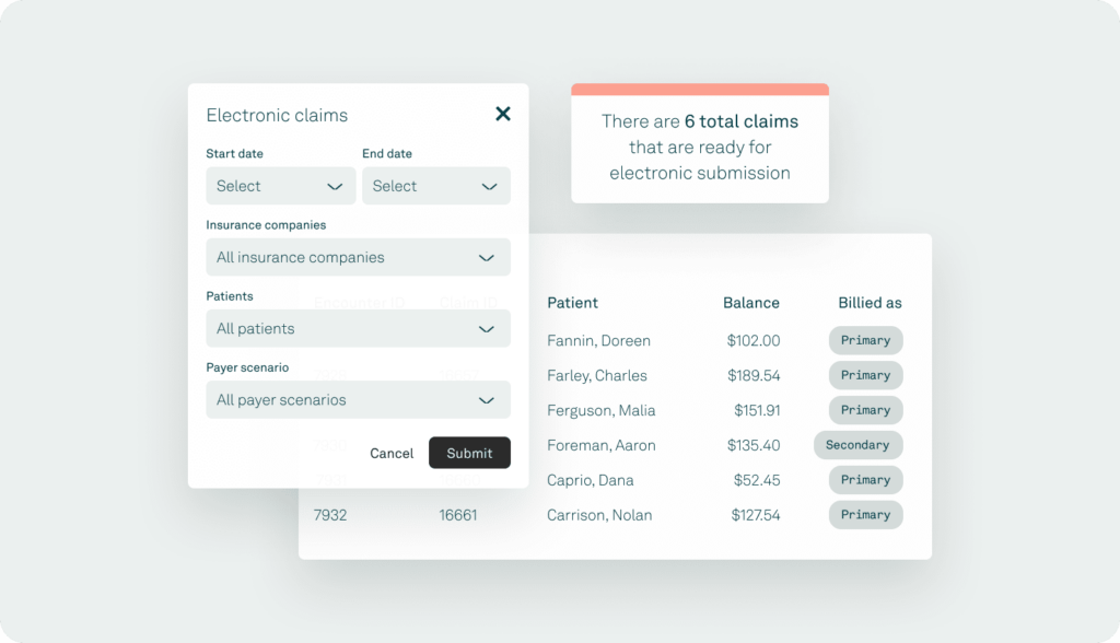 Claims submission and management