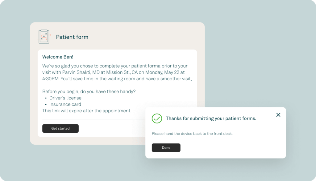 Digital intake and assessment forms