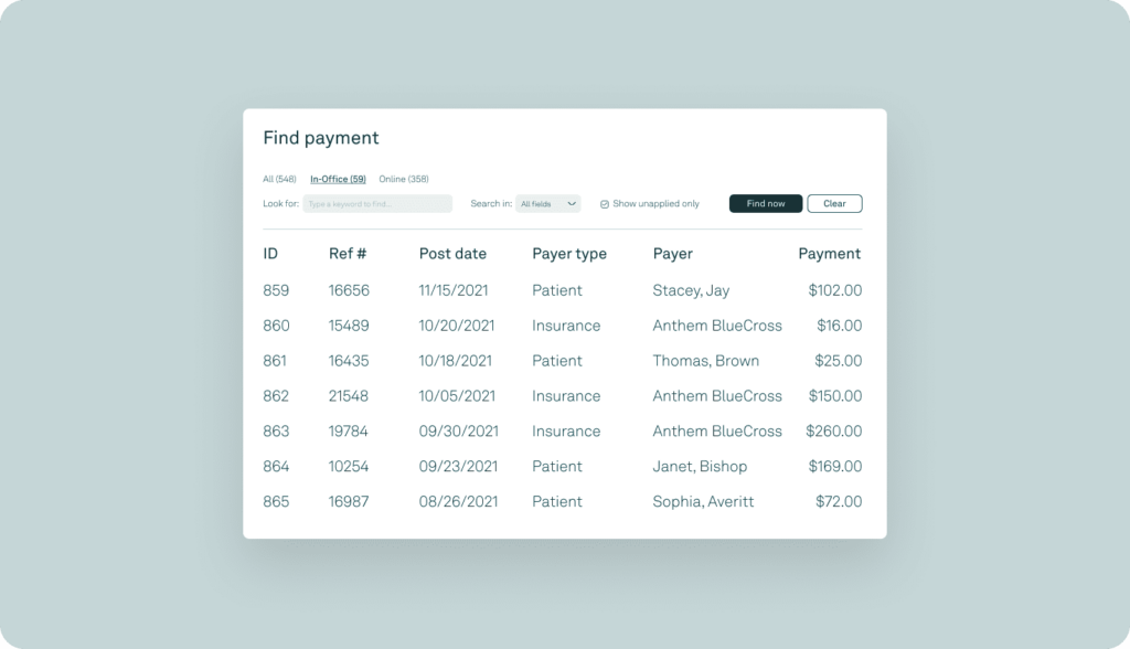 Payment posting