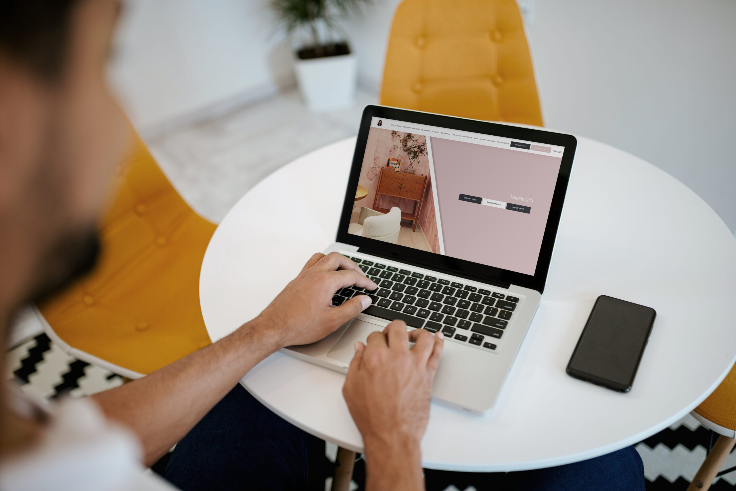 Woman using a laptop 