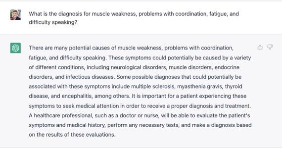 ChatGPT response