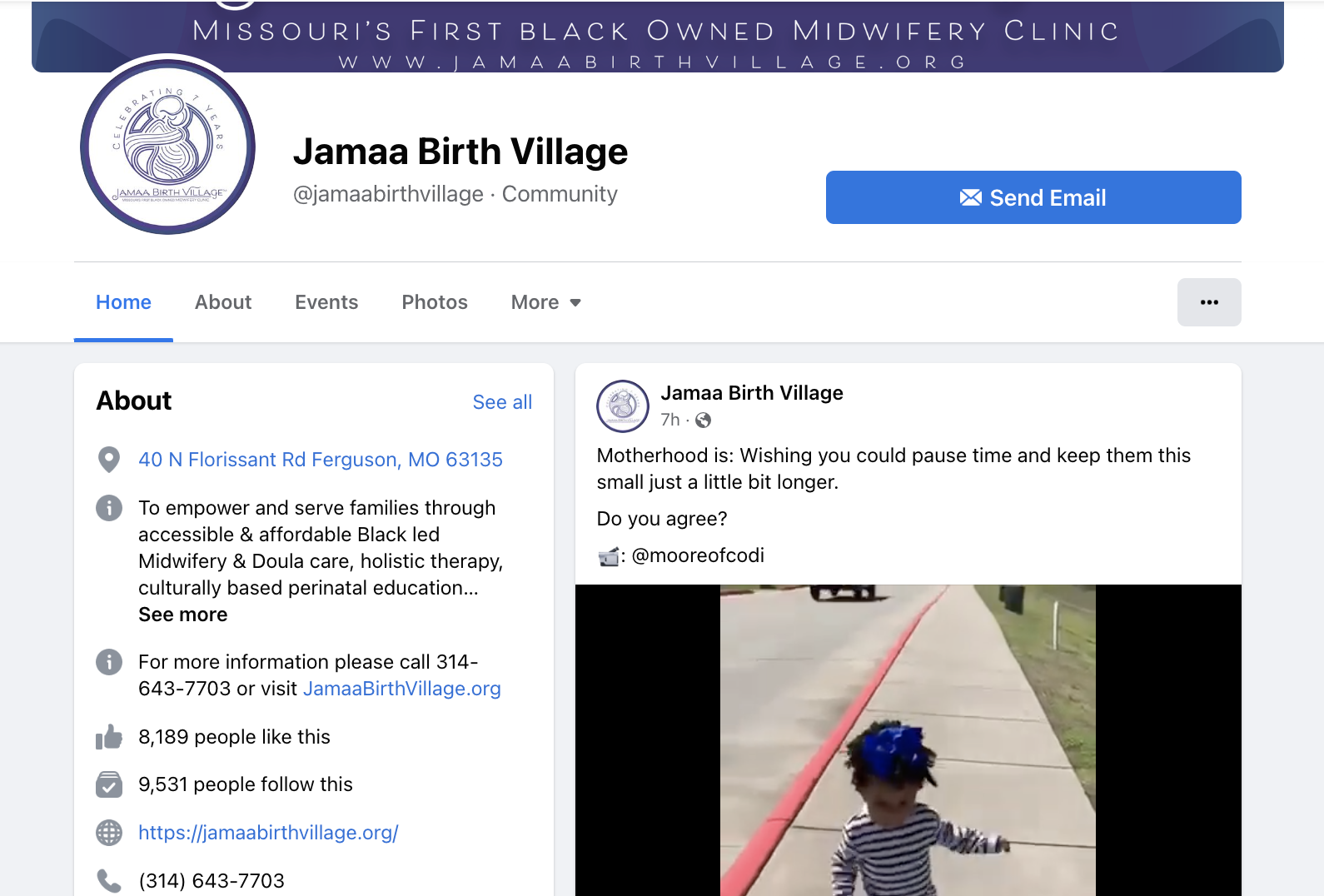 Jamaa Birth Village Facebook